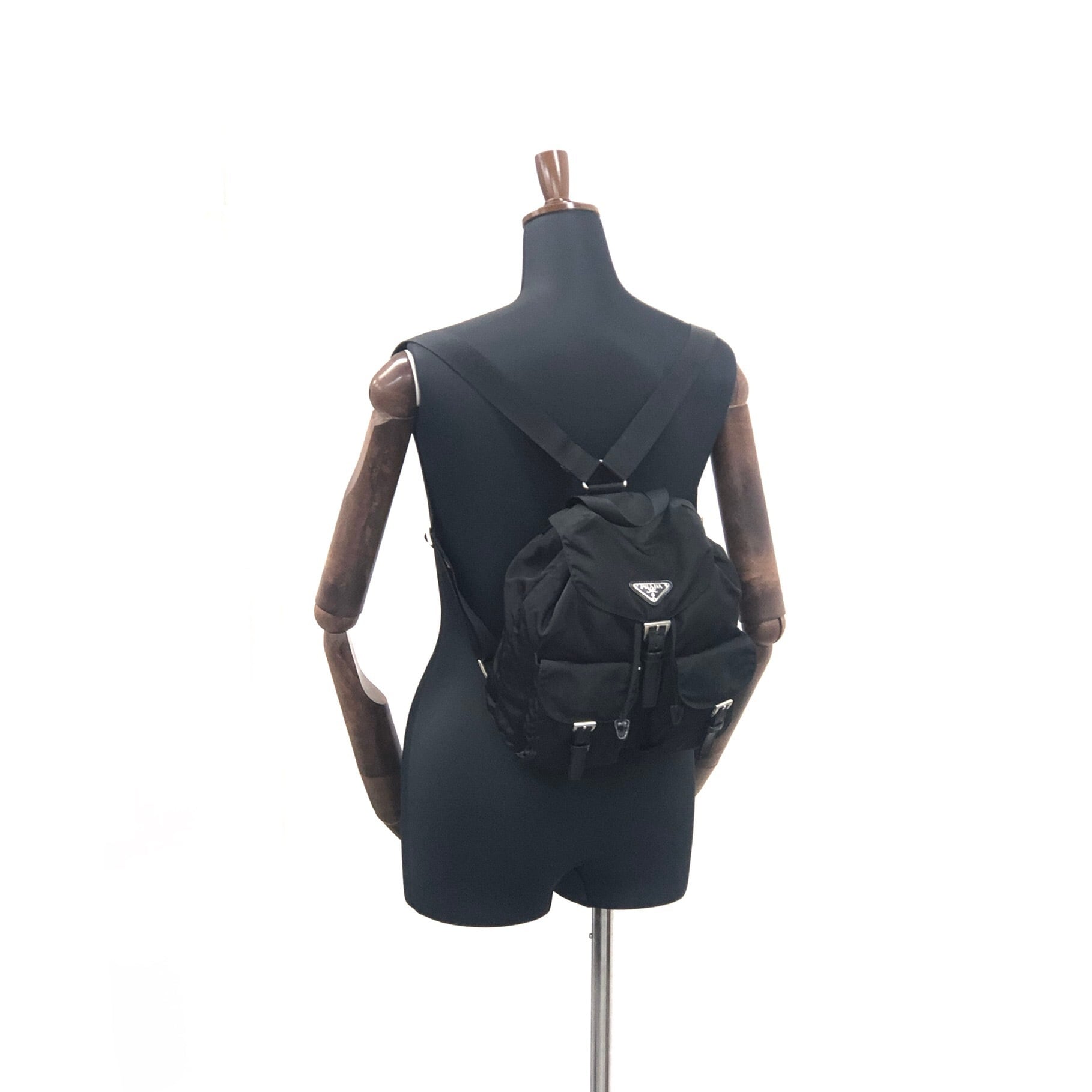 PRADA プラダ トライアングルロゴ ナイロン×レザー ダブルポケット