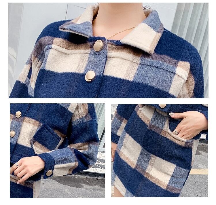 ネイビー チェック セットアップ スカート ジャケット ブルゾン コート