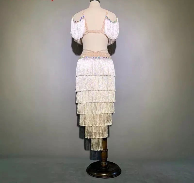 【美品】ベリーダンス衣装フリンジ　ドラムソロ【値下げ可】 オリエンタル衣装 ドラムソロ用ミラーラインストーンフリンジ