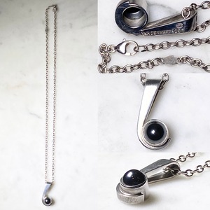 GEORG JENSEN by Hans Hansen silver Hematite pendant necklace