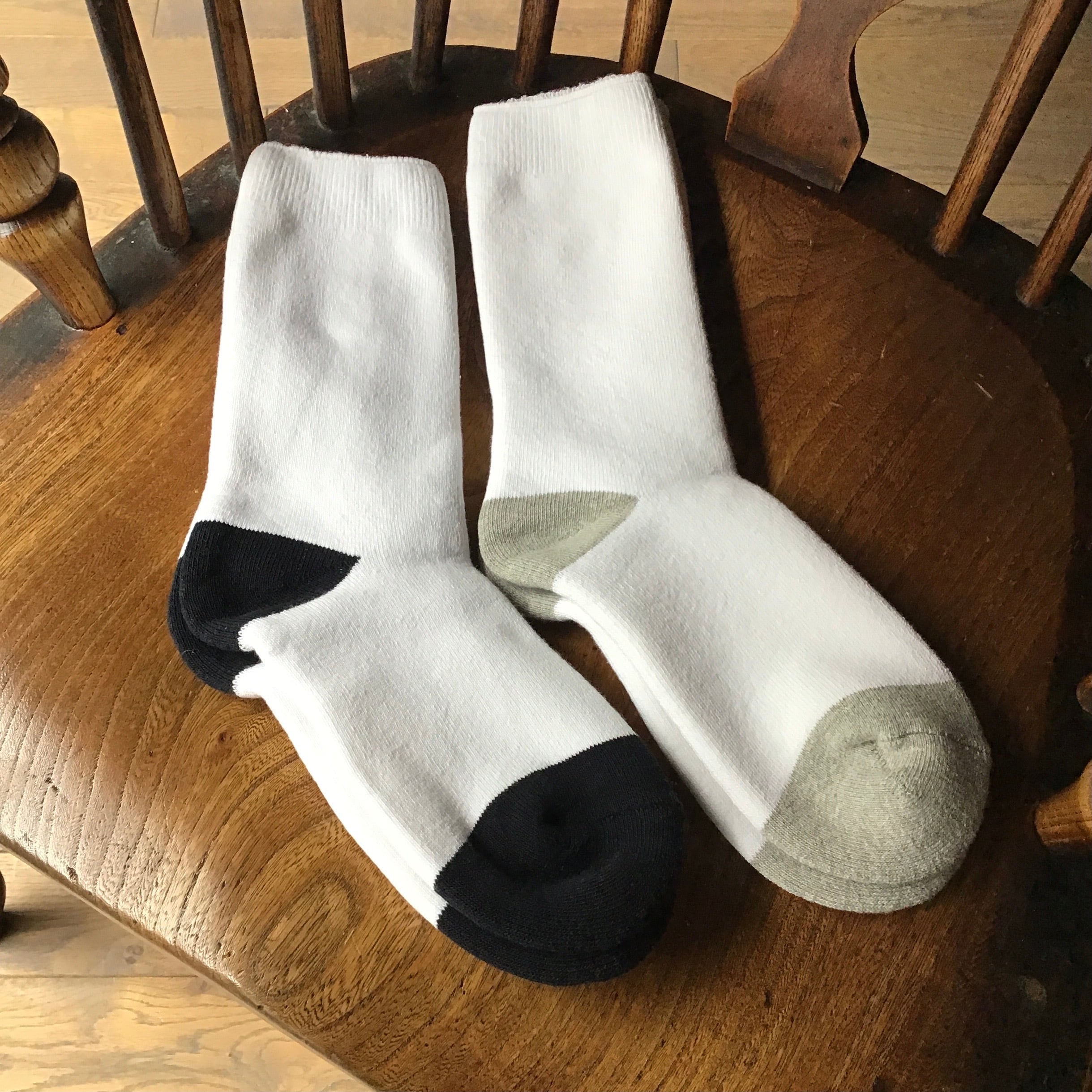 YAECA /ヤエカ Cotton Pile Socks/コットンパイルソックス GRAY/WHITE、NAVY/WHITE #13940