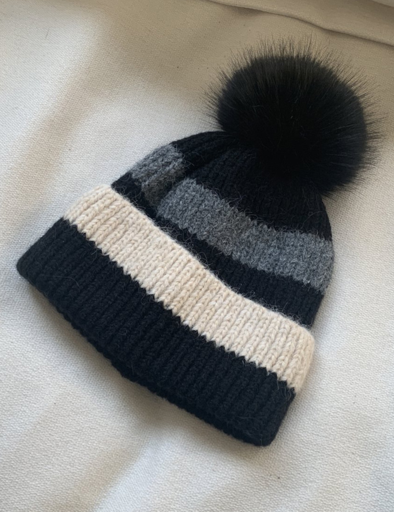 【新作５％OFF・3日間】Stripe Knit Beanie_4colors