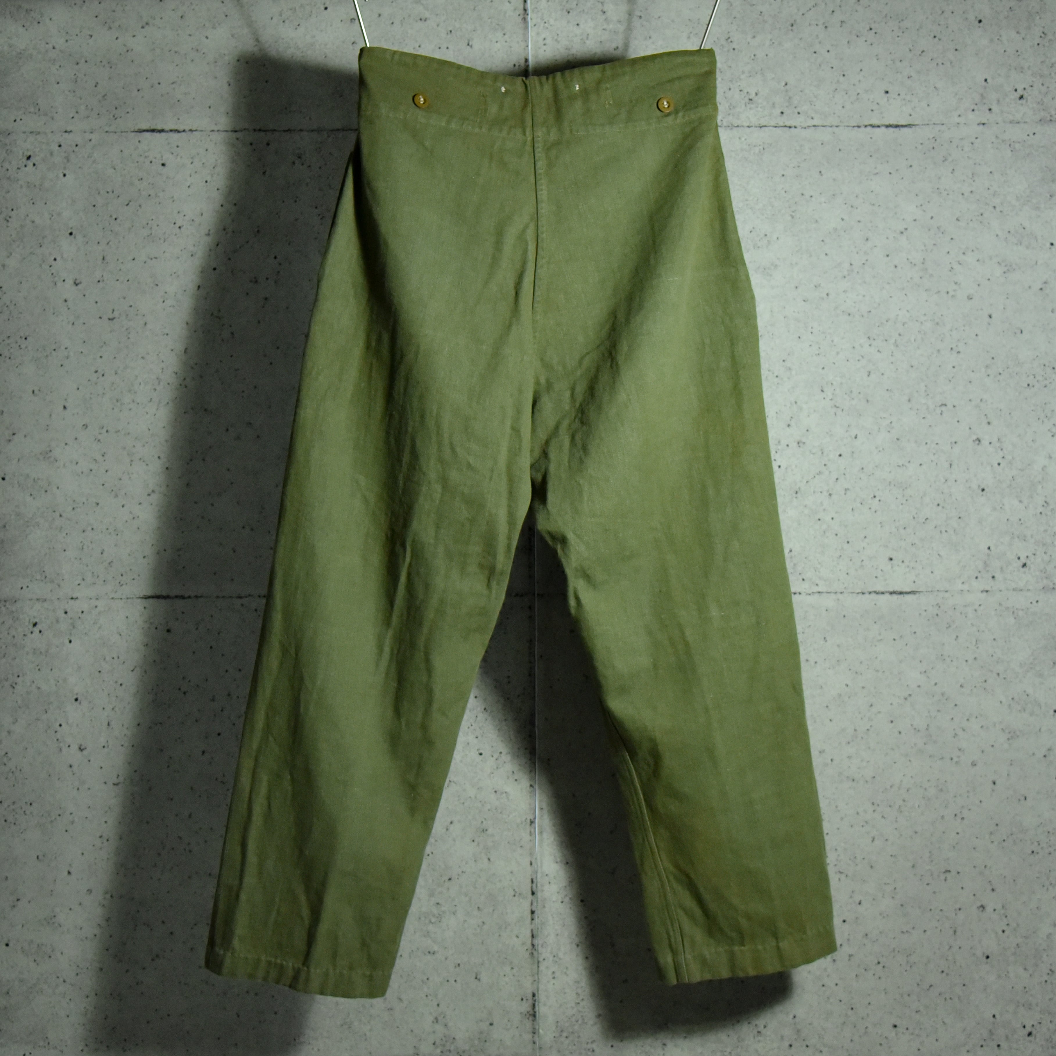 50s British Army Green Denim Pants イギリス軍 グリーンデニム