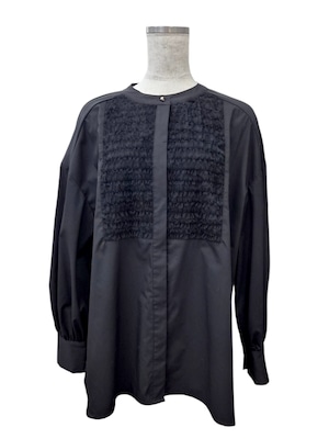 'daily grace' ブロードチュールブラウス black