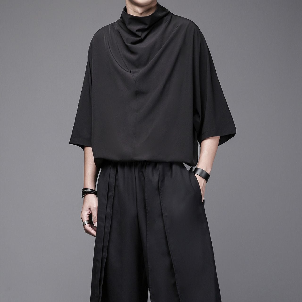 High-neck short-sleeved T-shirt(MT1553)