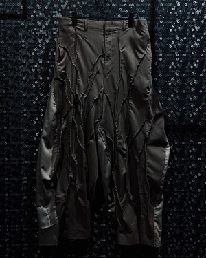 【ÆIEM】再倖築 “EXPOSED VEIN” Inside-Out Docking Wide Slacks