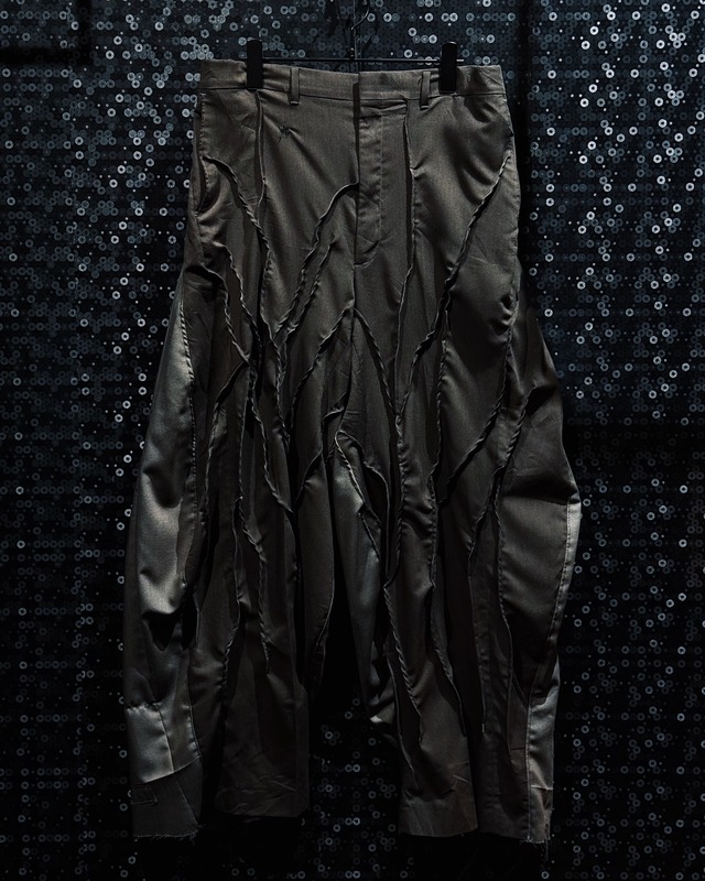 【ÆIEM】再倖築 “EXPOSED VEIN” Inside-Out Docking Wide Slacks