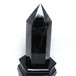 1.1Kg モリオン 六角柱 黒水晶 ポイント 置物 一点物 台座付属 152-4319