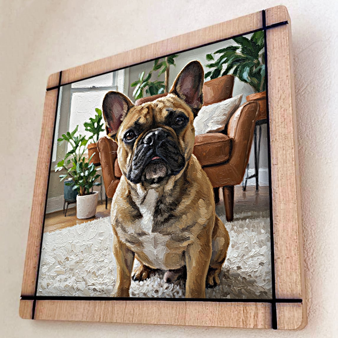 見事な油絵風アートパネルの完成