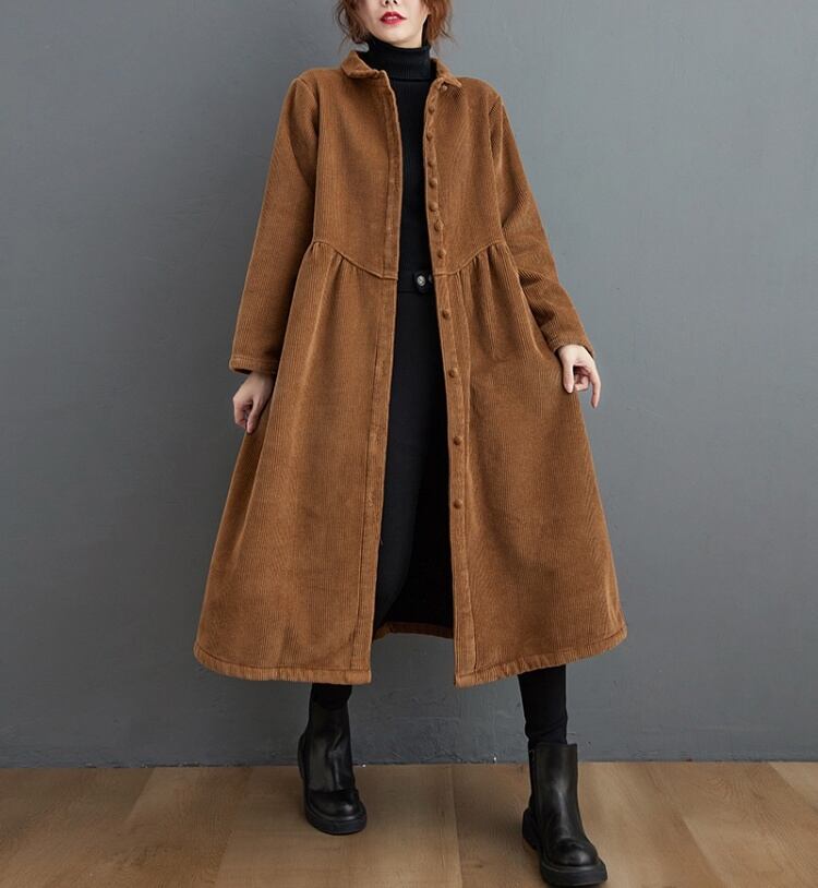 コーデュロイAラインコート（4色）10386 | さらり＊ふわり