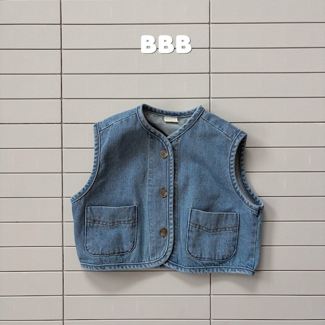 【取寄】bella bambina|loose denim vest|ルーズデニムベスト|XXS-XL|kids|26 autumn