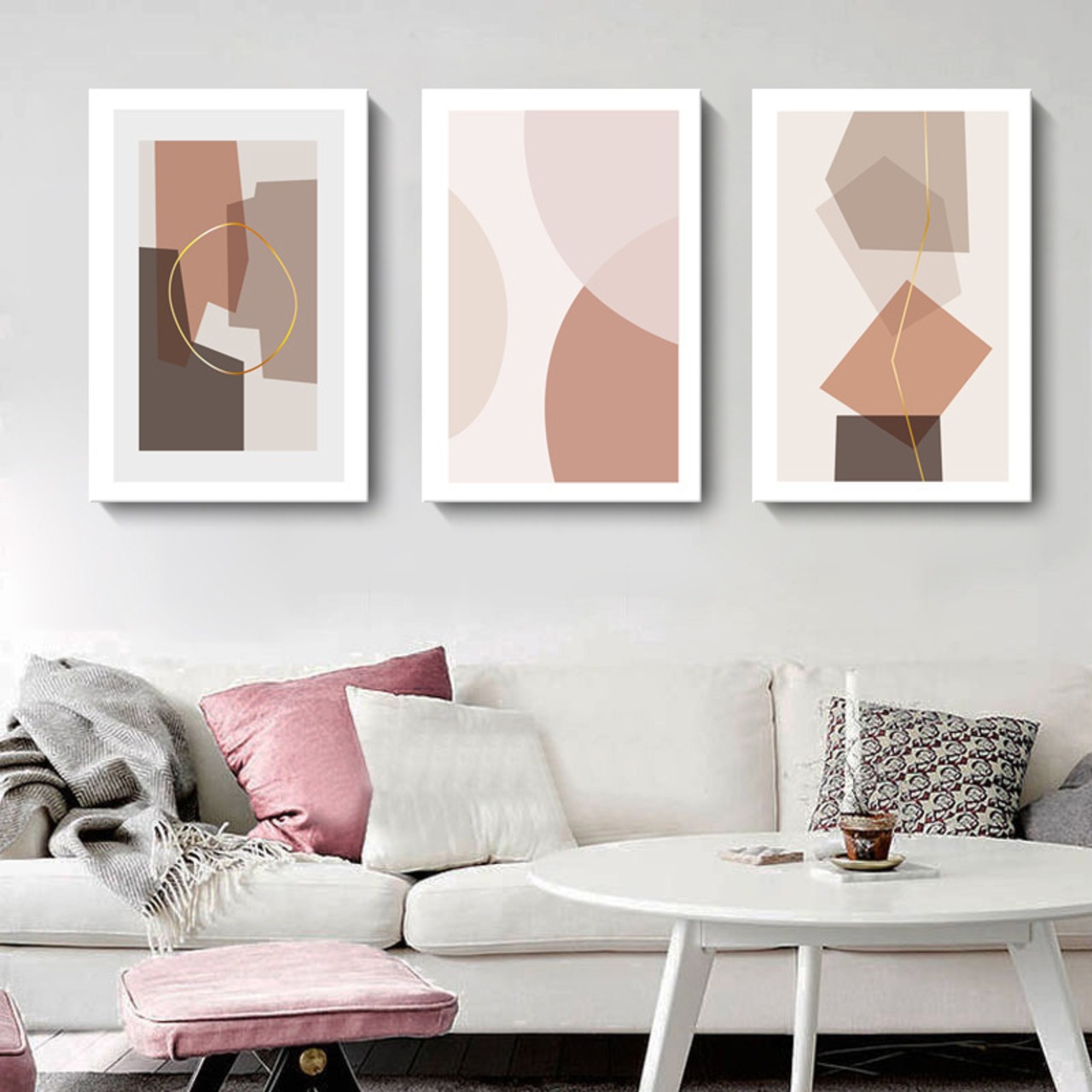 絵画/アートパネル/インテリア/モダン/北欧/おしゃれ/韓国インテリアアートパネル 3枚セット(お取り寄せ商品)