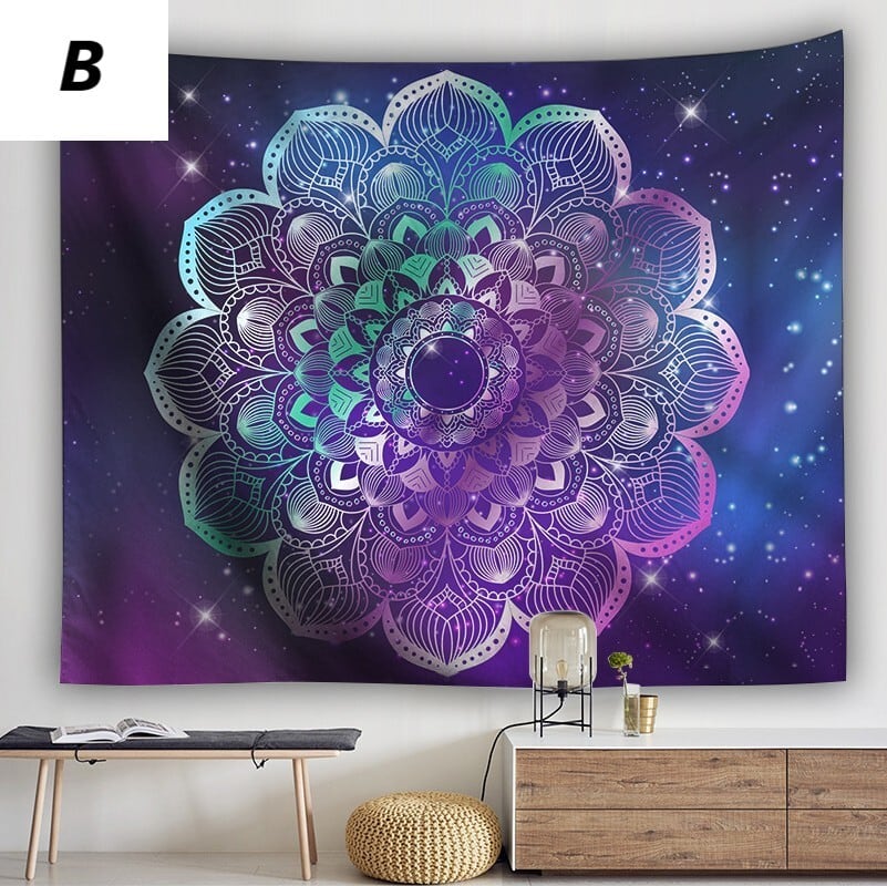 タペストリー ヨガ 曼荼羅 サイケデリック 150cm x 100cm 150cm x