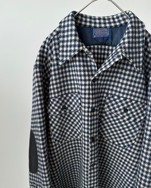 -Pendleton- Vintage 70s XL Elbow-Patched Wool Shirt made in USA