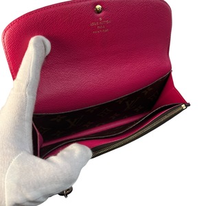 【最終処分SALE】LOUIS VUITTON ルイヴィトン エミリー フラワー モノグラム   レザー 長財布 ブラウン A-12559
