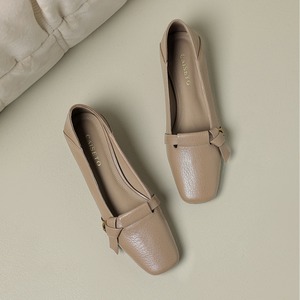 リボン飾りスクエアトゥパンプス W10335