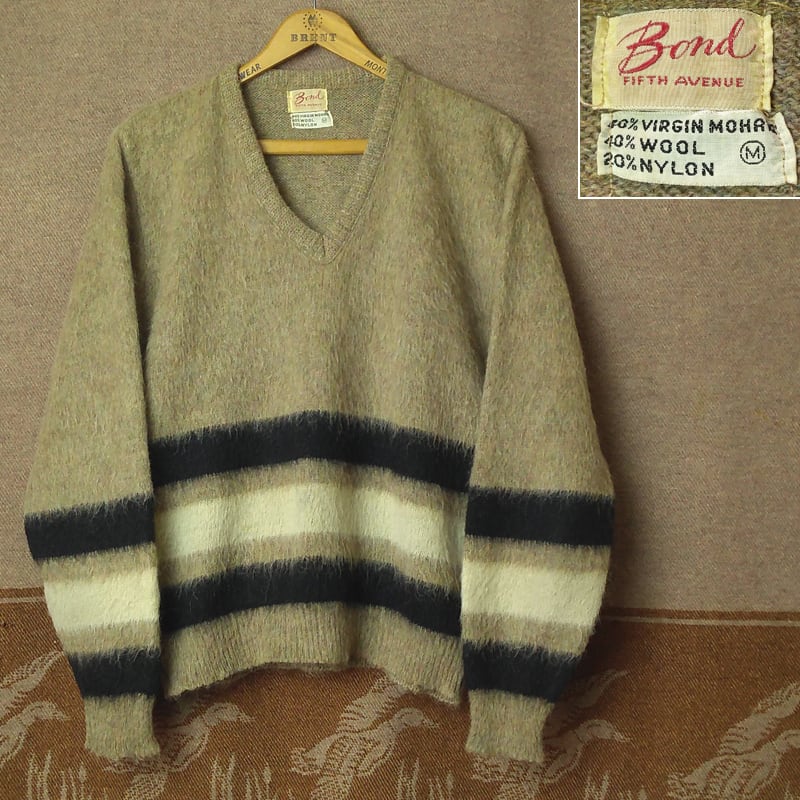 50年代～ The Borough Sweater Company Vネック レタードニット