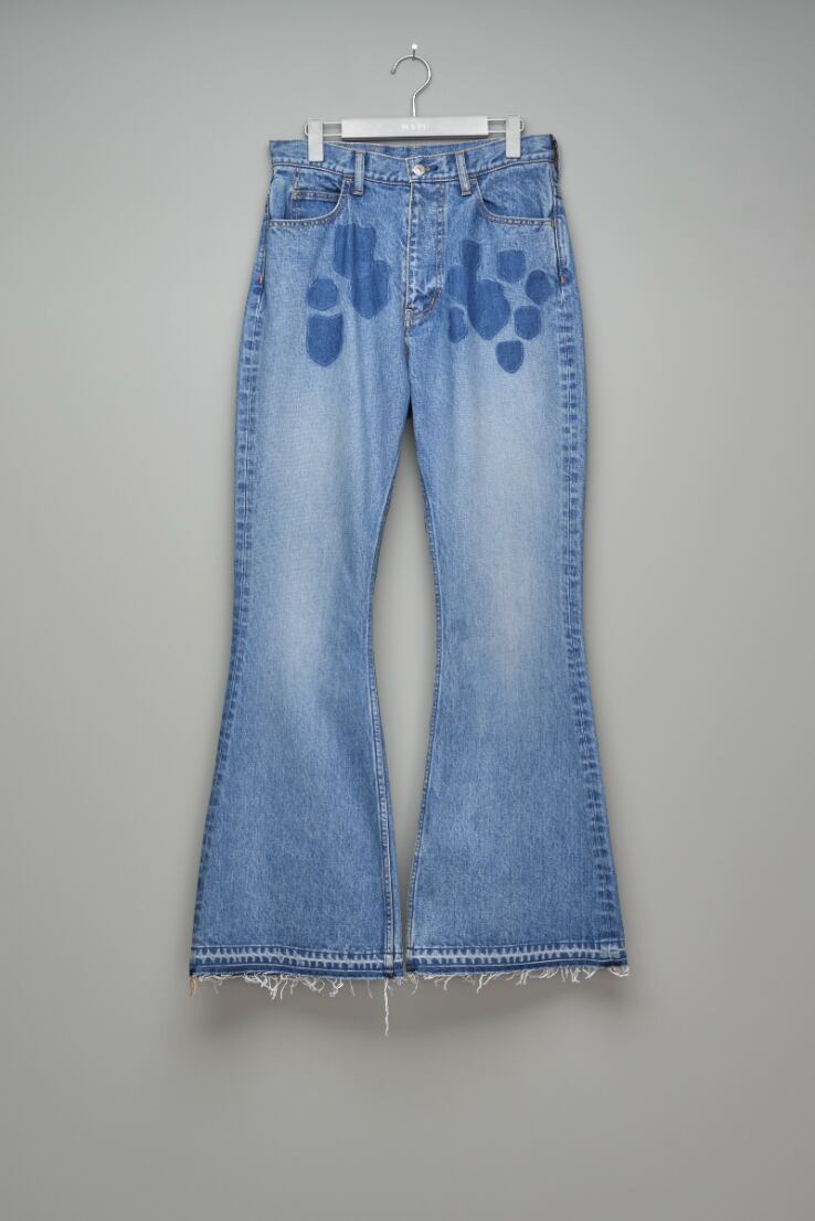 25SS】MASU ”MASU BOYS” EMBLEM BELL-BOTTOM JEANS (INDIGO
