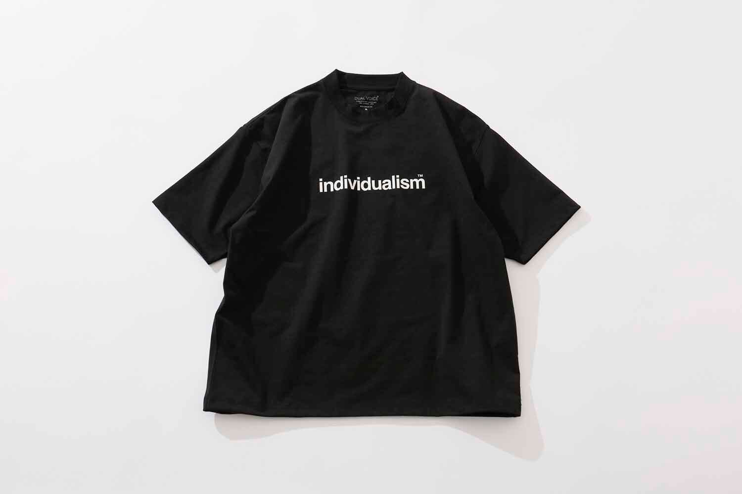 ドライタッチテックジャージー - レタードプリントTEE "Invidualism"