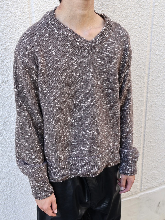 【26aw/ROLDSKOV】scollo a v brown and white