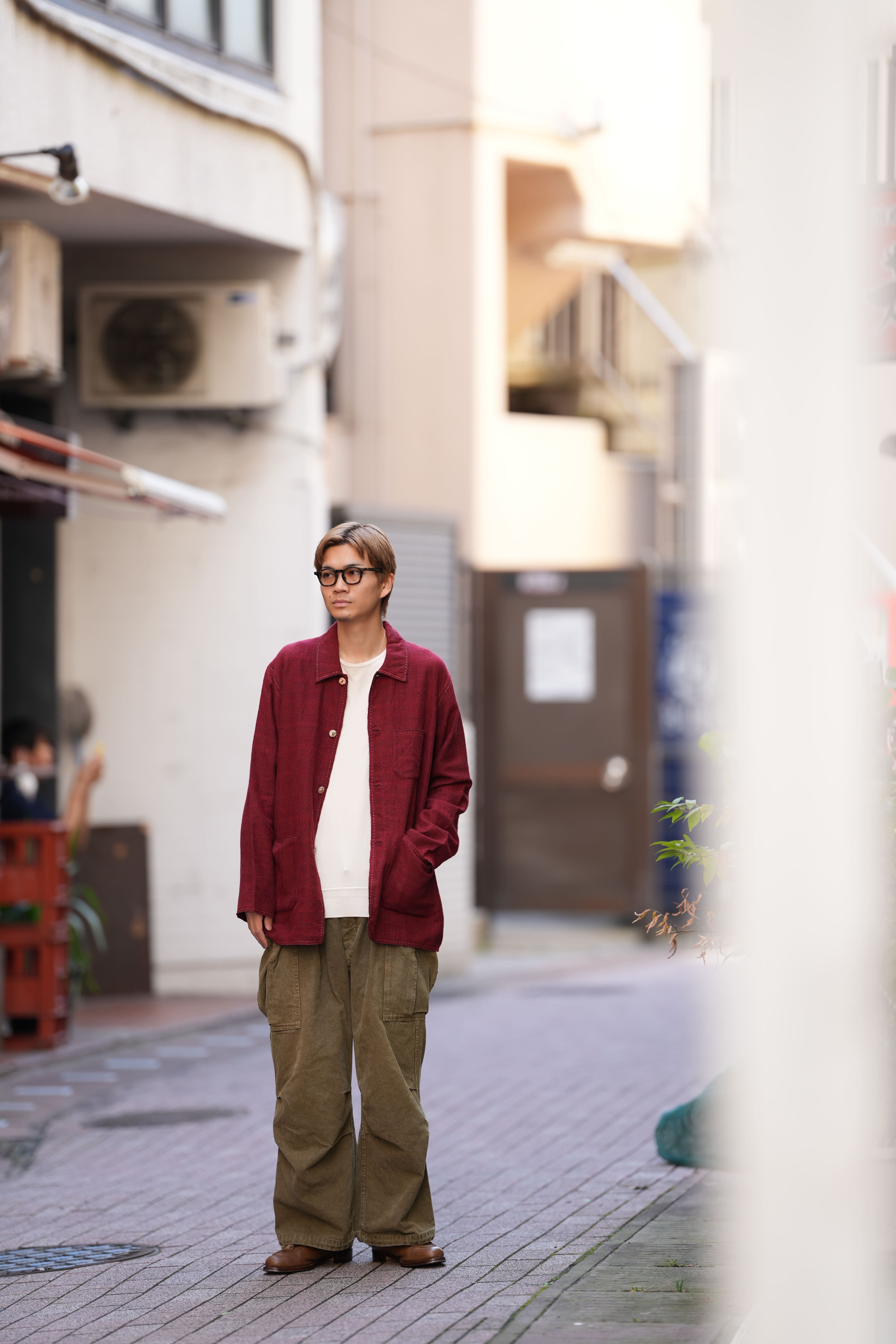 【新品】25aw マーティーアンドサンズ グプタ カバーオール 赤 MAATEE&SONS (マーティーアンドサンズ) 25AW 