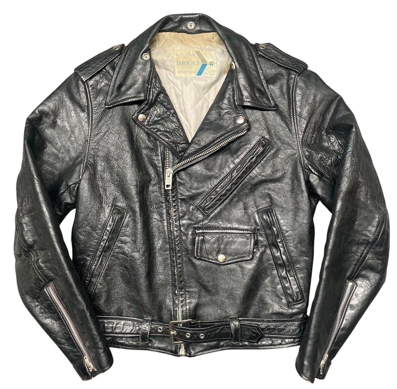 50's BRENT レザーダブルライダースJK BLACK | OLD13 Vintage