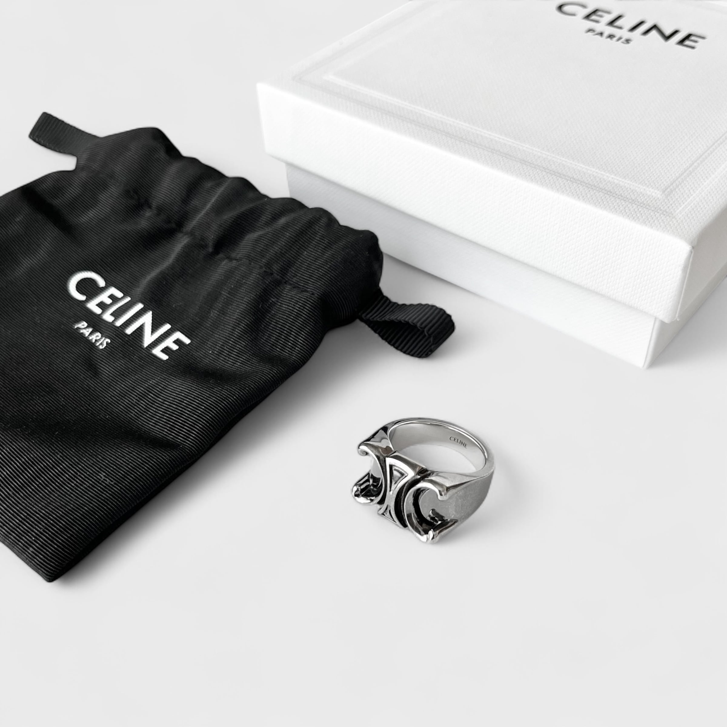 CELINE セリーヌ サンオノフレ チャンキー トリオンフ リング シルバー
