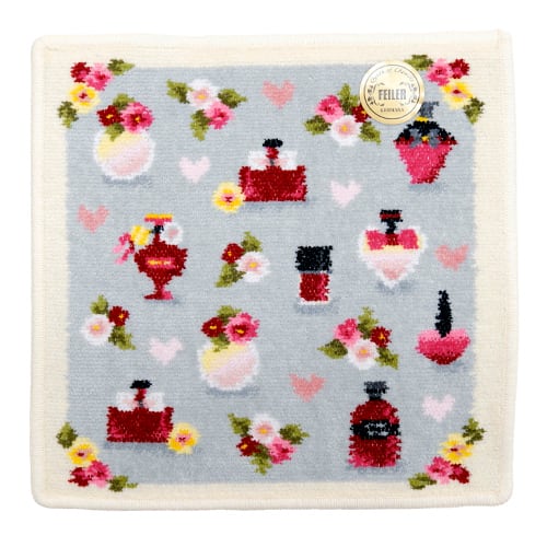 FEILER フェイラー タオルハンカチ 25x25cm フレグランスローズ グレー