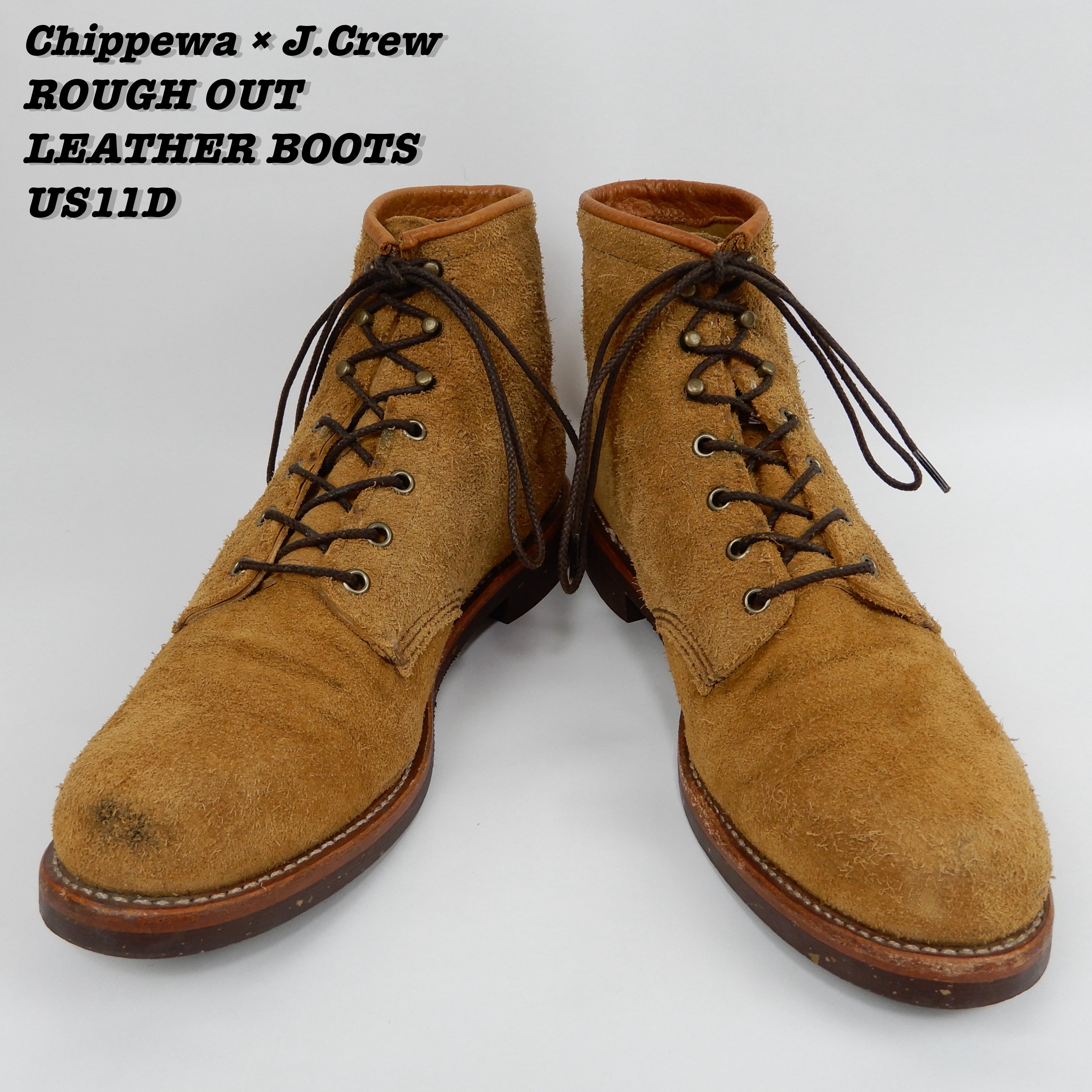 Chippewa × J.Crew ROUGH OUT LEATHER BOOTS US11D | Loki Vintage&Used