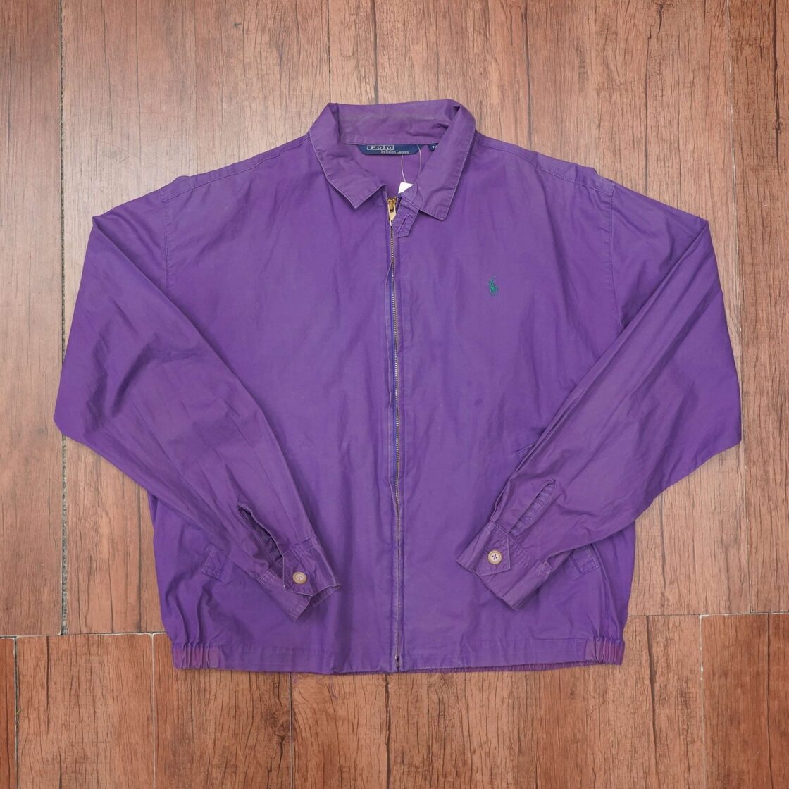 80s90s ralphlauren スウィングトップ 紫 M/ラルフローレン ドリズラー 