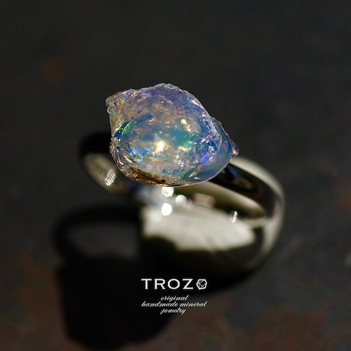 オパール 鉱物原石 ピンキーリング 【一点もの Silent Crystal Collection】 天然石 アクセサリー