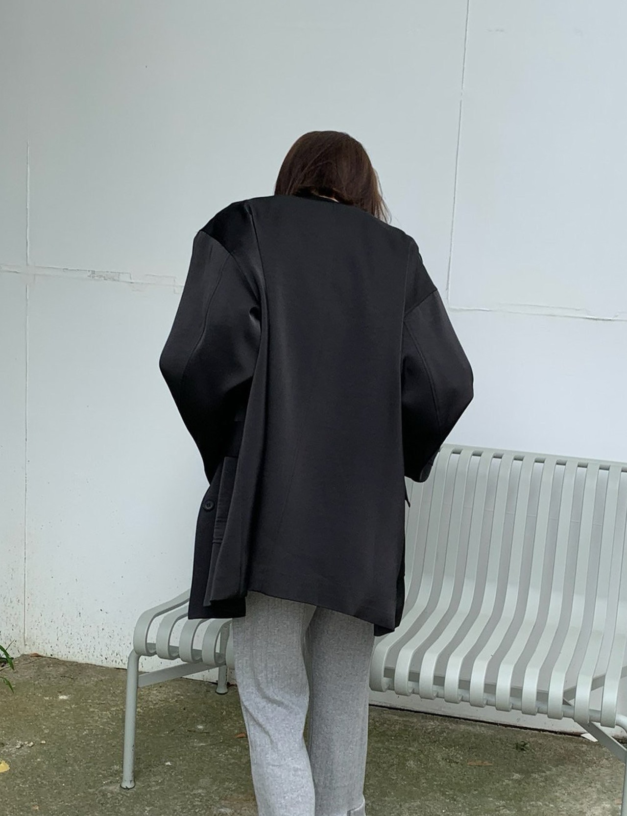 【新作5%OFF・3日間】Satin Single Jacket_2colors
