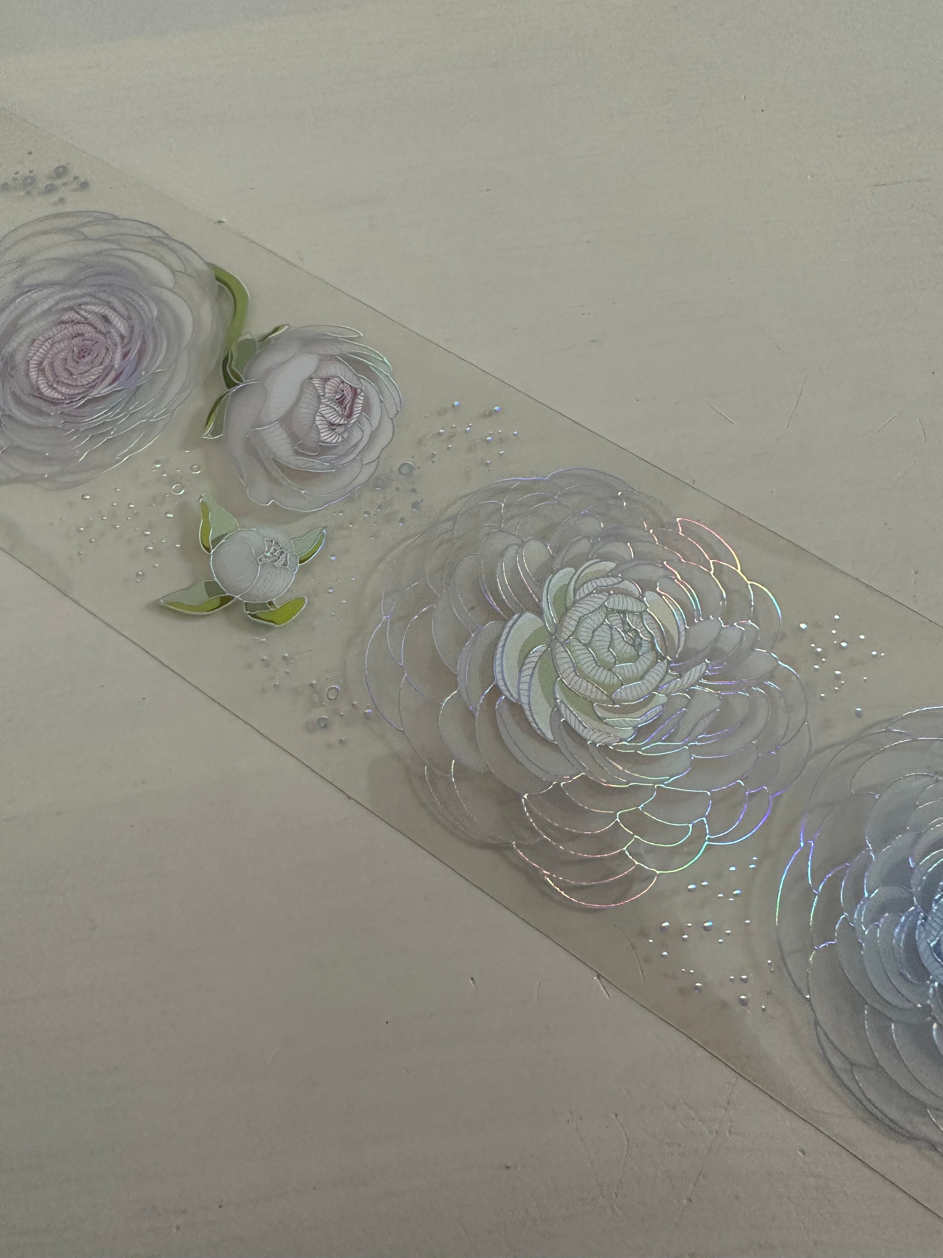 玉脂毛莨 フラワー系 装飾系 海外マステ 切り売り 1ループ | Pay ID