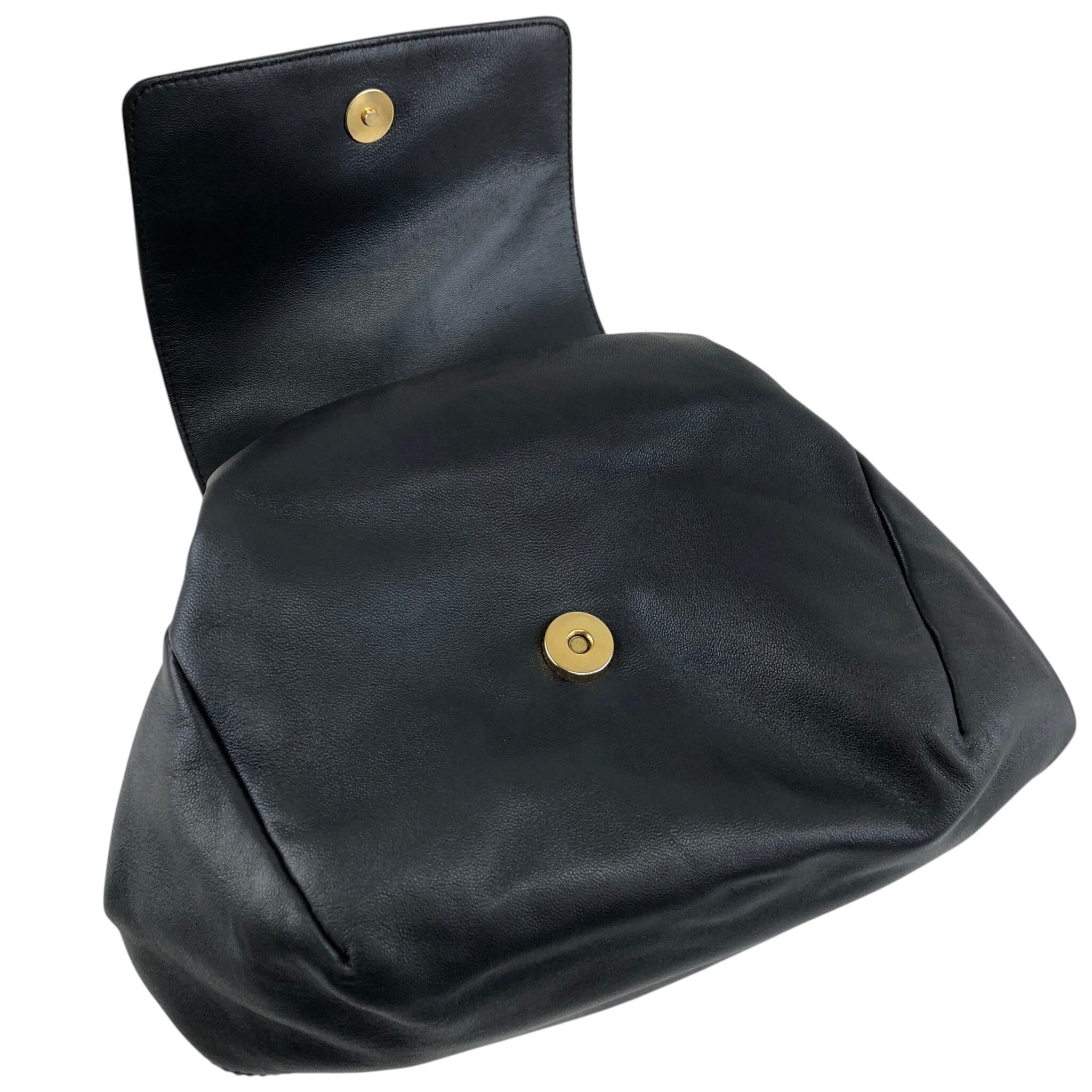 LOEWE ロエベ ショルダーバッグ ネイビー ロゴ ナッパレザー vintage