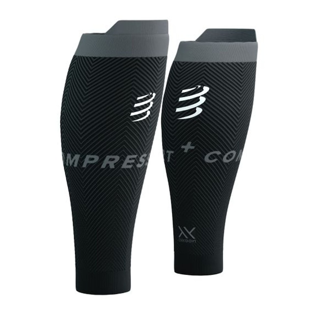 COMPRESSPORT  カーフスリーブ　R2 オキシジェン   BLACK/STEEL GREY