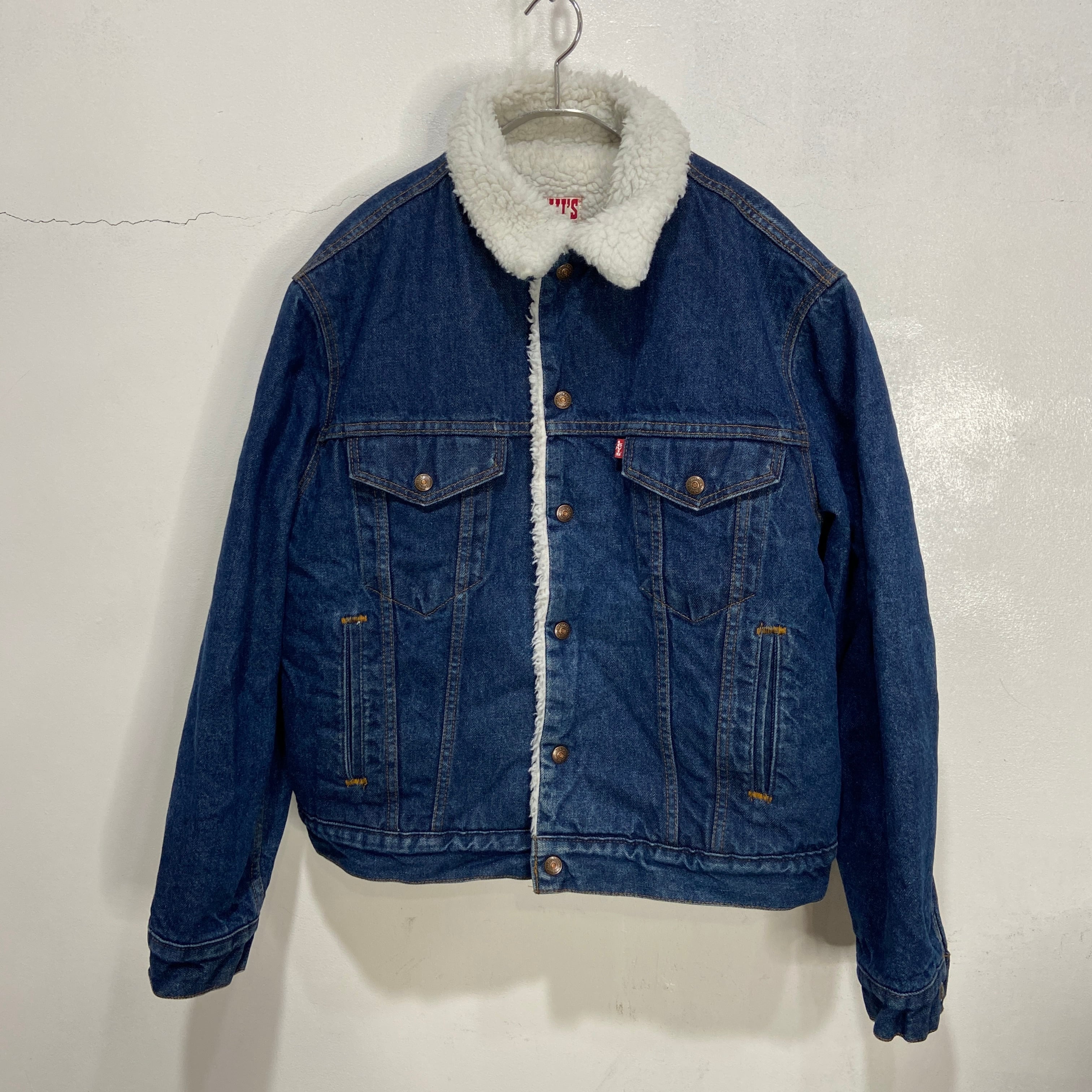 90s USA製 Levi's 70608 ボアデニムジャケット 真紺 42 | 古着屋 Uan