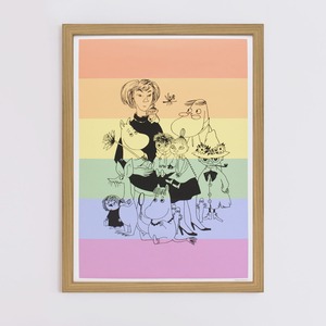 ムーミン 北欧 All Things Commerce「ムーミン トーベ ヤンソン プライド ポスター」送料無料 フレーム 展示用フック付アートポスター 絵画 インテリア アート