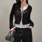rib ribbon tops / l1012