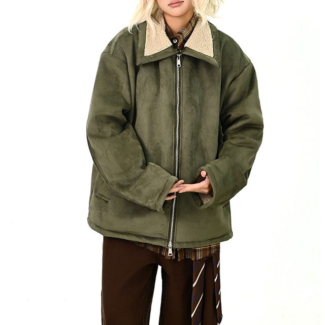 ボアライニングフェイクスエードジャケット 2col R01177