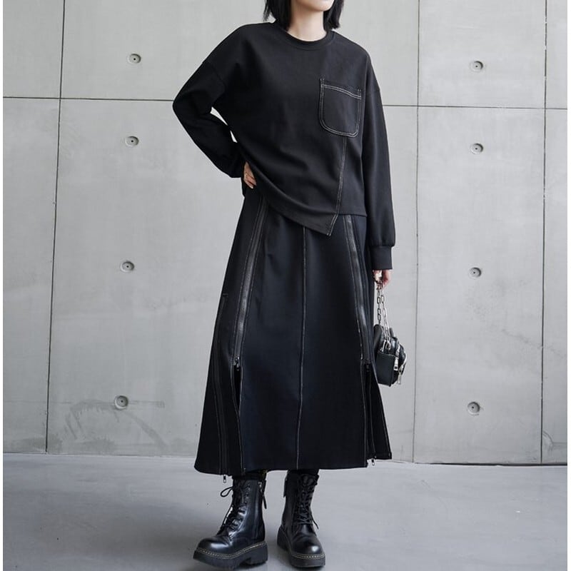 ハイウエスト A ラインスカート SK0044