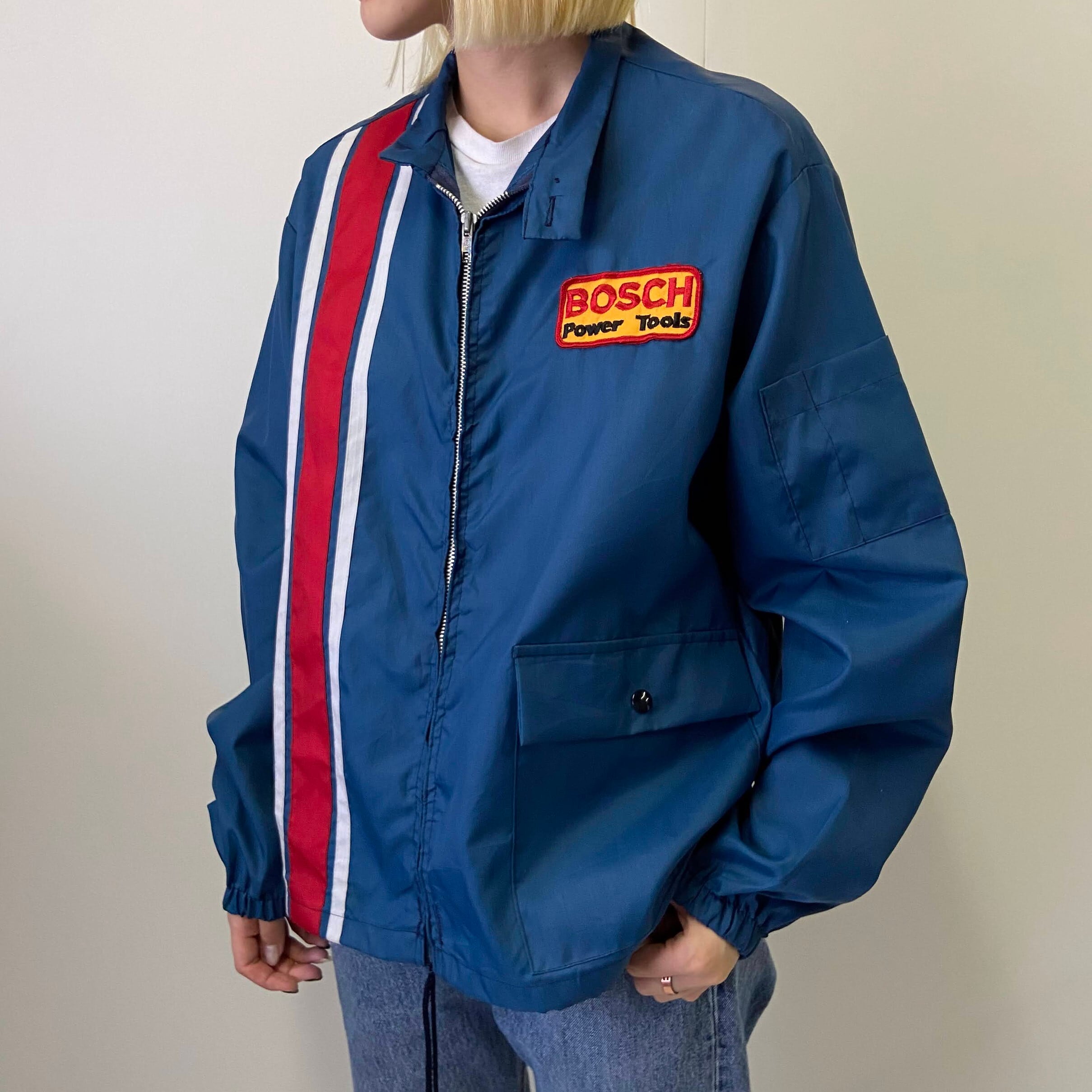 USA製 70年代 Swingster 企業ロゴ ワッペン ライン ナイロンワーク 