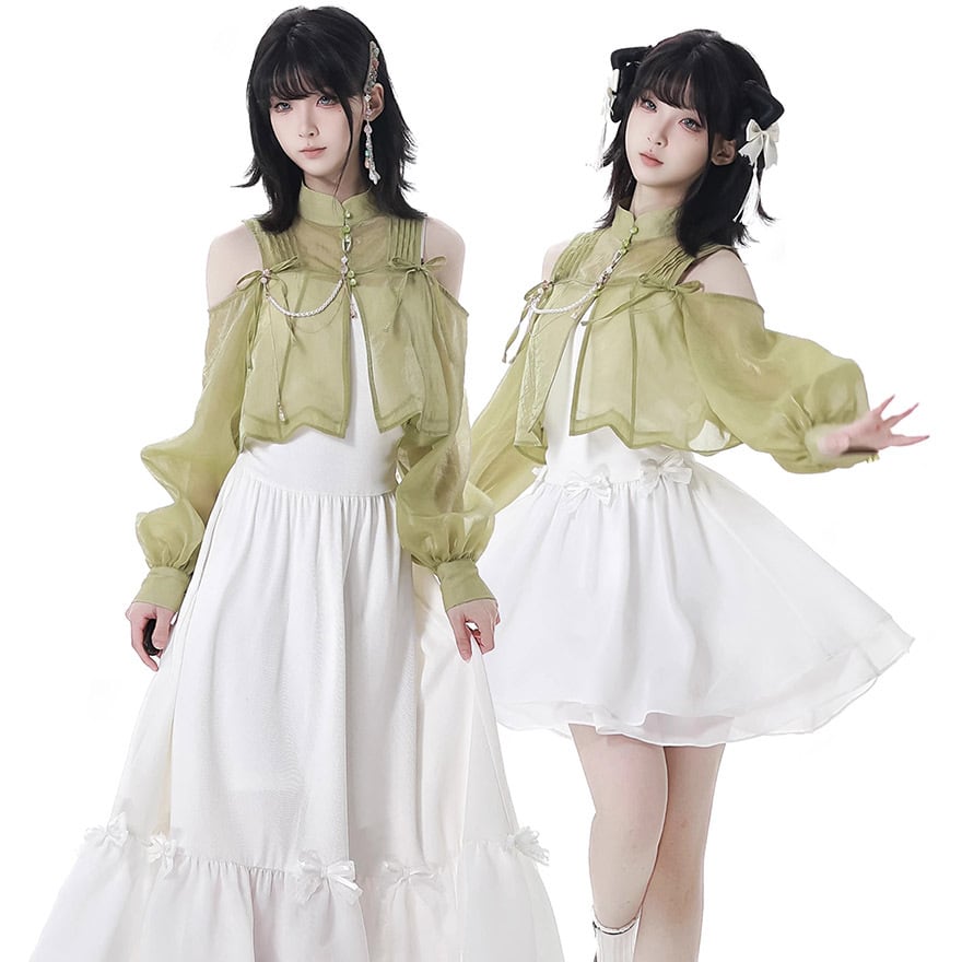 サブカル 服 地雷系 通販 サスペンダースカート ロング丈 pinksavior