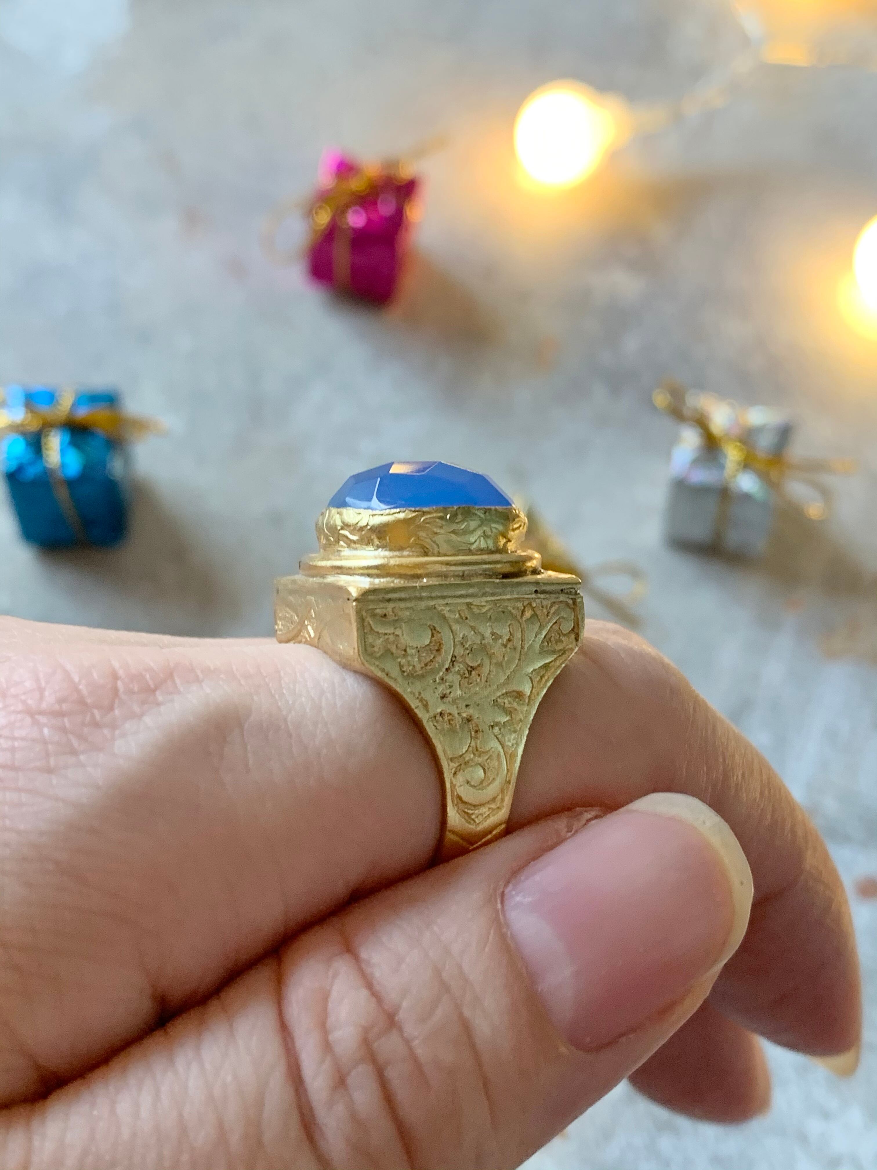 トルコ天然石リング2C