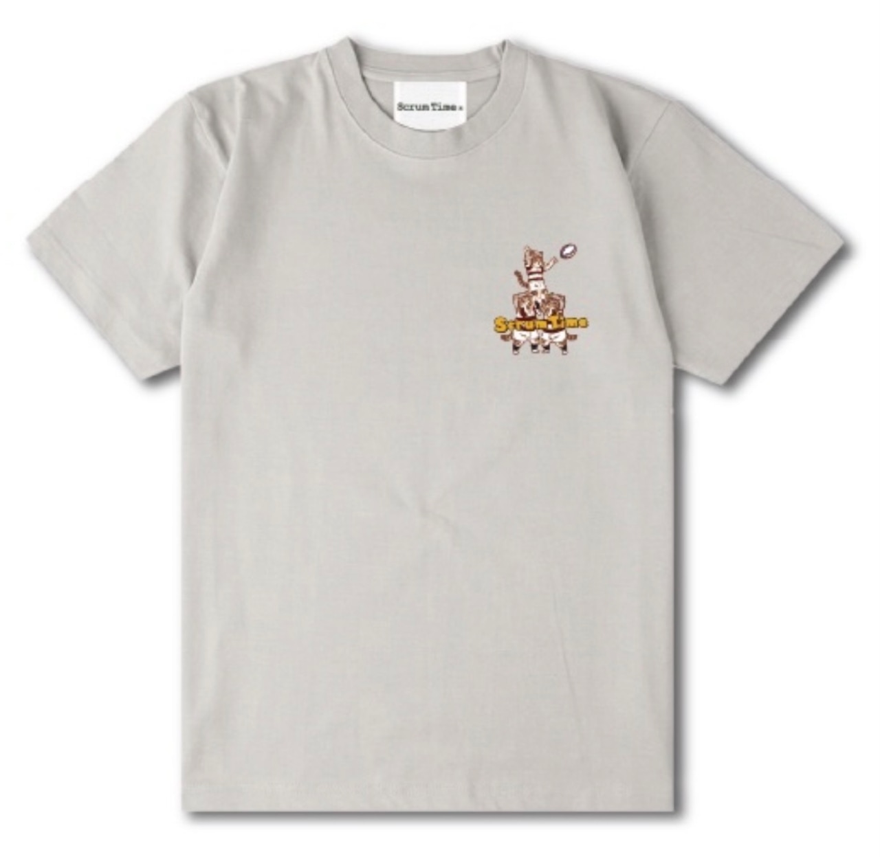 RUGBY CATS LINE OUT 刺繍Tシャツ ライトグレー
