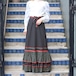 EU VINTAGE ELKOUT FRILL DESIGN TYROLIAN LONG SKIRT/ヨーロッパ古着フリルデザインチロリアンスカート