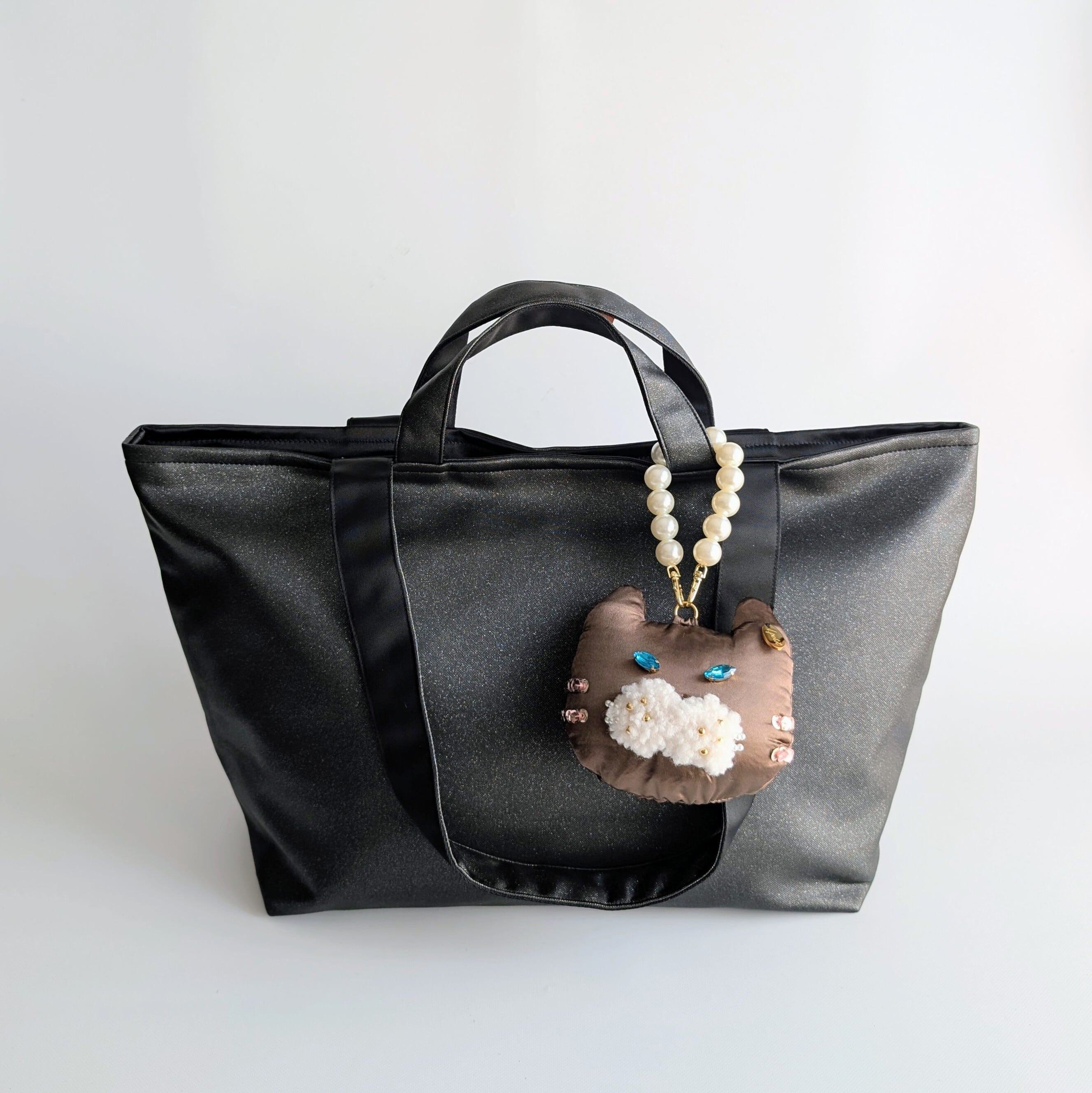 チャーム付き Kirara BIG tote Bag（ブラック）