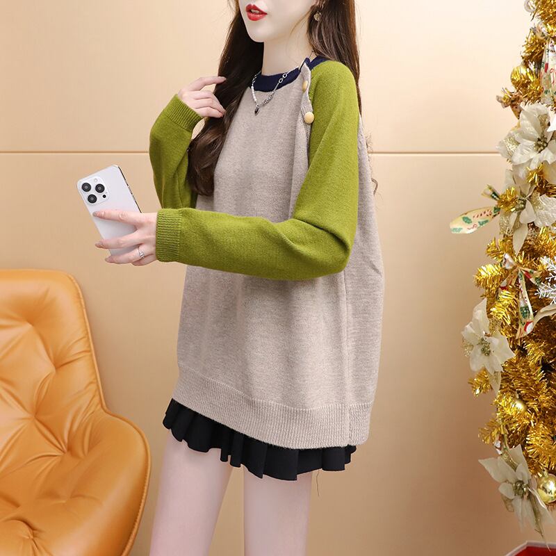 【tops】ドッキングニットプルオーバー M19185