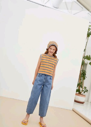 Gabriella Pant Blue Denim / The New Society