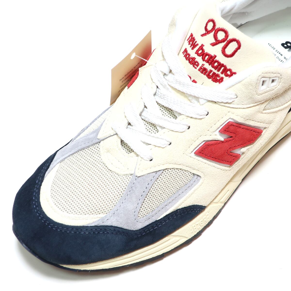 NEW BALANCE M990TA2 WHITE/BLUE/RED MADE IN USA M990V2