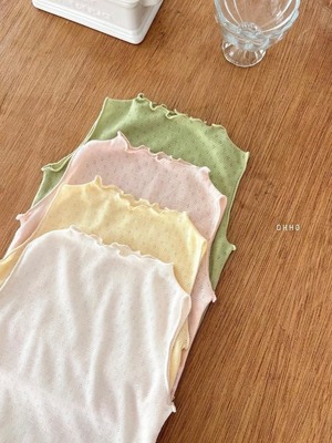 【先行〆7/4 23:59 5％OFF】2460 openwork knitting tops / OHHO